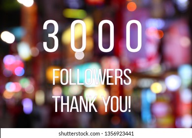 3000 followers banner - social media success sign. Online community thank you note. 3k likes. - Powered by Shutterstock