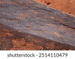 3000 year old petroglyphs carved into red rocks in the valley of fire