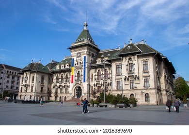 30.04.2021 Craiova, Romania. Craiova City Hall And The County Administrative Palace Exterior Photography.