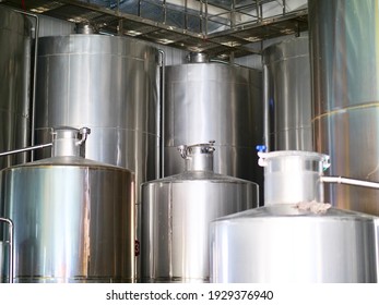 304 Stainless Steel Wine Storage Tank Group, Clean Workshop, Red Wine Factory Industrial Workshop