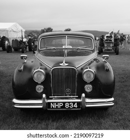 30th July 2022- A Classic Jaguar Mk VII, Large Four Door Luxury Saloon Car, At A Vintage Vehicle Show Near Cardigan, Ceredigion, Wales, UK.