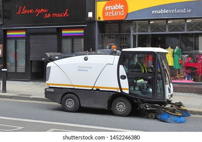 30th June 2019, Dublin, Ireland. Street  Cleaning Waste Service Vehicle On South Great Georges Street, Dublin City Centre.