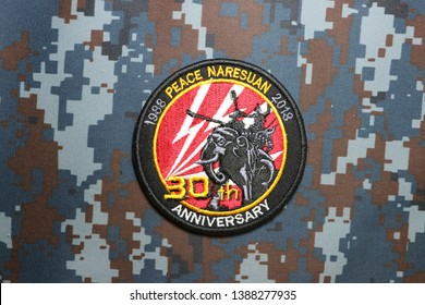 30th Red F-16 1988 Thai Air Force Elephant Peace Naresuan 2018 Patch