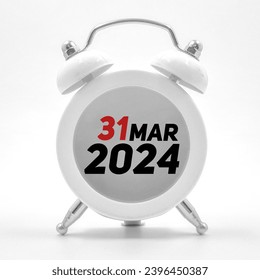 31 March 2024 calendar date concept 