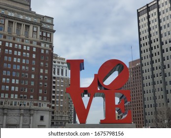 3/12/2020 Philadelphia, Pennsylvania Love Park Sign .