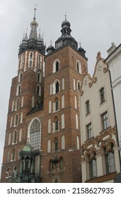 3-15-2012: Krakow, Poland: St Marys Basilica,, City Of Krakow Poland