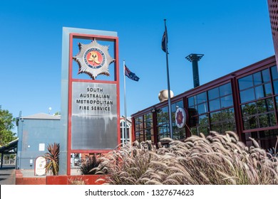 31st December 2018 , Adelaide South Australia : Fire Station Of The South Australian Metropolitan Fire Service Exterior View In Adelaide SA Australia