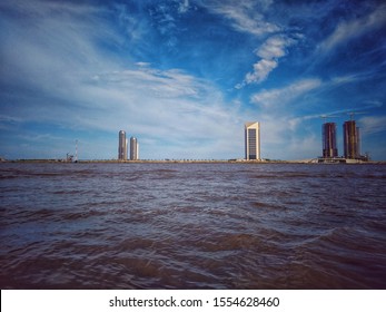 31st October, 2019 Victoria Island, Lagos, Nigeria: Eko Atlantic City From Takwa Bay. 