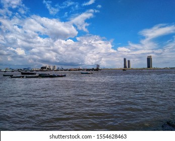 31st October, 2019 Victoria Island, Lagos, Nigeria: Eko Atlantic City From Takwa Bay. 