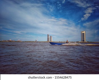 31st October, 2019 Victoria Island, Lagos, Nigeria: Eko Atlantic City From Takwa Bay. 