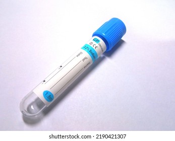 3.2% Sodium Citrate Tube On White Background 