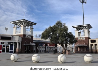 3/2/19 Surprise Arizona Entrance to Surprise Stadium the spring training facility of the Texas Rangers and the Kansas City Royals