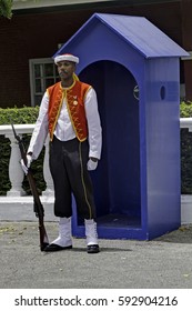 3/28/2012 March 28, 2012, Bridgetown. Barbados:   Sentry At The Garrison Historic Area