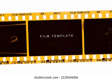 (35 mm.) film collections frame.With black space.film camera.text space.film template.	