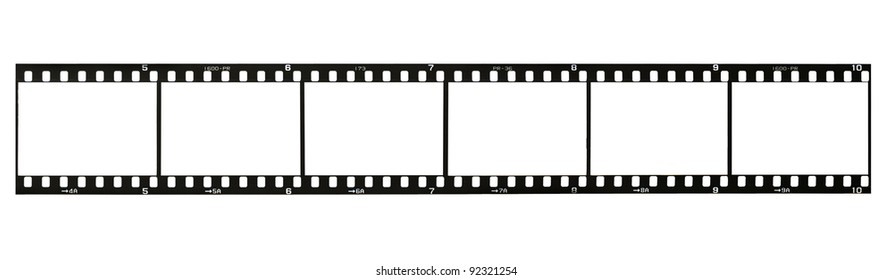 35 mm film strip, isolated on white
