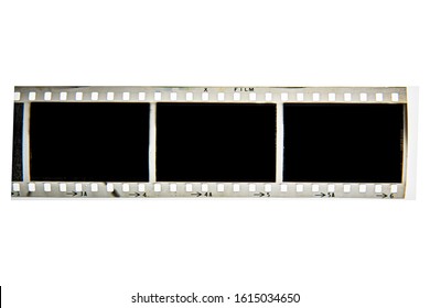 (35 mm.)Old film frame.With black space.film camera.