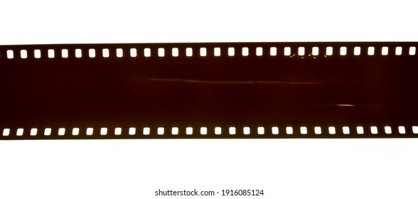 35mm negative filmstrip on white background