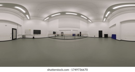 360 Degree Panoramic Sphere Photo Of The Whitcliffe Mount Primary School Showing The Dance Studio With Full Mirror Wall And Concrete Floor