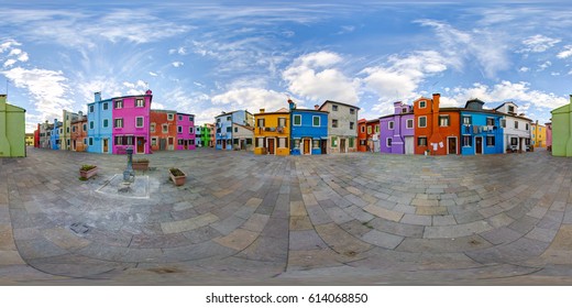 A 360 Degrees (spherical) View Of The Island Of Burano. 
This Spherical Images Are Realized In A Very High Resolution, With DSLR Cameras.



