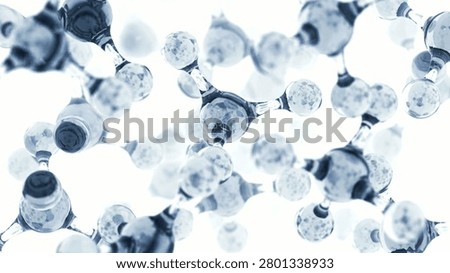 3D Animation of abstract molecule. Concept of science or medicine. network of molecules and atoms of glass and crystals loop motion render