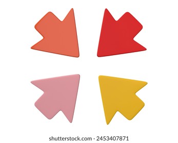 3D Arrow icon Isolated on white background