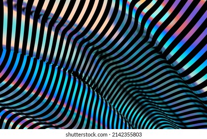 3d Background Render Of Abstract Art Curved Three Dimensional Geometric Lines