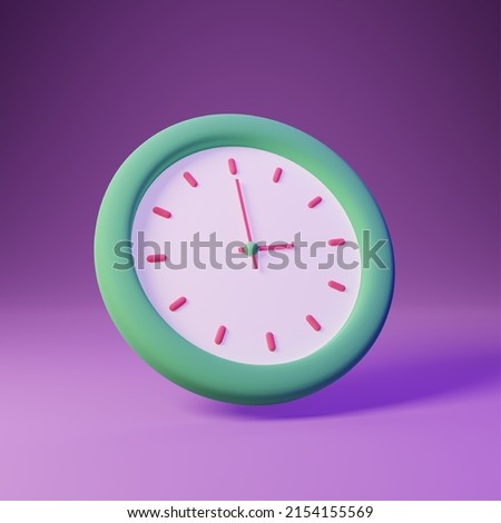 3D Clock icon 3.00 AM Transparent Background