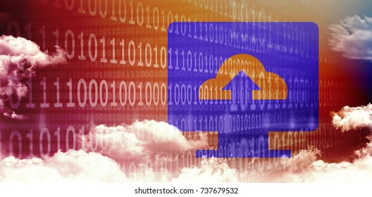 3D computer screen against clouds and binary coded computer screen - Powered by Shutterstock - Get 15% off with code: PIKWIZARD15