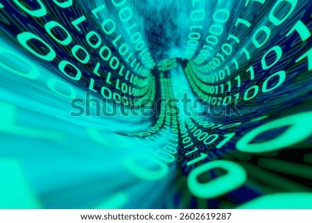 3d Data Digital Binary Tunnel