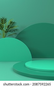 3d E-commerce Booth Green C4d Background