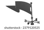 3d Flag Weathervane Sign Render