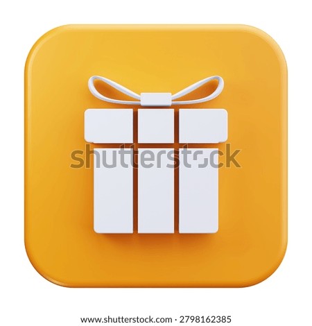 3D Gift Box User Interface Symbol Icon