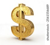 3d Gold Dollar Sign, 3d Gold Dollar Sign