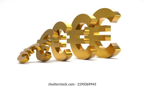 3d Gold Euro Symbol 4k