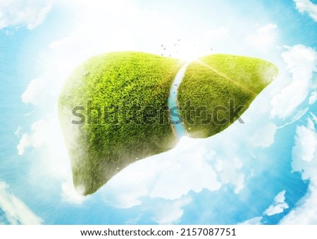 3D grass liver planet cocept