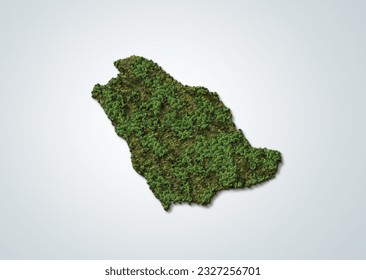 3d green map of Saudi Arabia on white isolated background, Saudi Arabia 3d green map - Shutterstock ID 2327256701