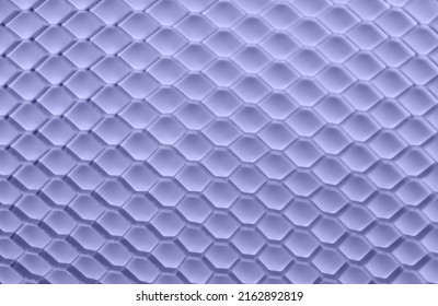 3D Honeycomb Mosaic Background. Geometric Mesh Cell Structure. Abstract Background With Hexagon Grid. Very Peri