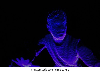 3D human figure in polygonal mesh (3D grid). Computer simulation. Body scanning. Human body model. - Powered by Shutterstock