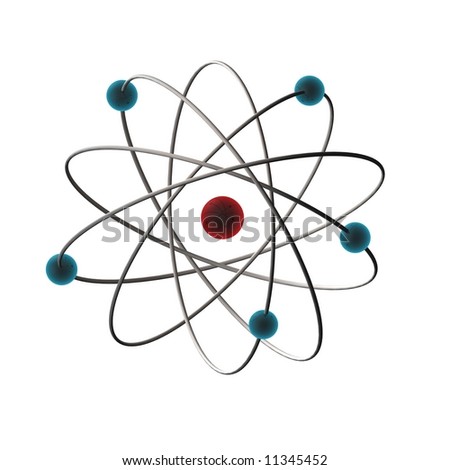 3d illustrated of an atom