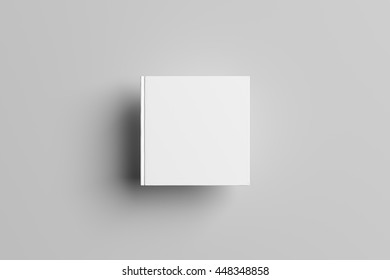 3D Illustration Of Blank Square Book Cover Mock-up