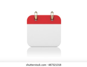 3d illustration of an calendar icon isolated on white background.