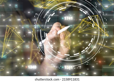 A 3D illustration of Digital Network and data concept