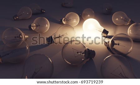 3D illustration - Lightbulb