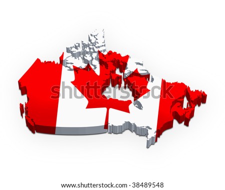 3d map of Canada