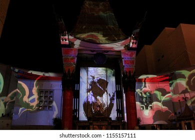 3d Mapping At The Estate Of Michael Jackson + Sony Music Present Michael Jackson Scream Halloween Takeover At TCL Chinese Theatre IMAX On October 24, 2017 In Los Angeles, CA