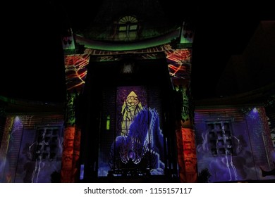 3d Mapping At The Estate Of Michael Jackson + Sony Music Present Michael Jackson Scream Halloween Takeover At TCL Chinese Theatre IMAX On October 24, 2017 In Los Angeles, CA