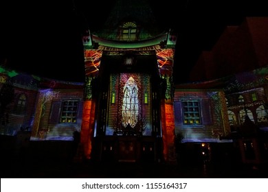 3d Mapping At The Estate Of Michael Jackson + Sony Music Present Michael Jackson Scream Halloween Takeover At TCL Chinese Theatre IMAX On October 24, 2017 In Los Angeles, CA