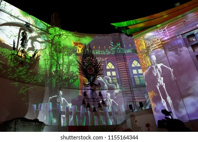 3d Mapping At The Estate Of Michael Jackson + Sony Music Present Michael Jackson Scream Halloween Takeover At TCL Chinese Theatre IMAX On October 24, 2017 In Los Angeles, CA