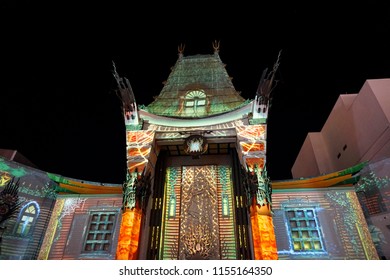 3d Mapping At The Estate Of Michael Jackson + Sony Music Present Michael Jackson Scream Halloween Takeover At TCL Chinese Theatre IMAX On October 24, 2017 In Los Angeles, CA