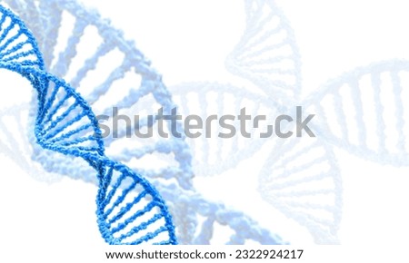 3D medical icon background with blue DNA strands